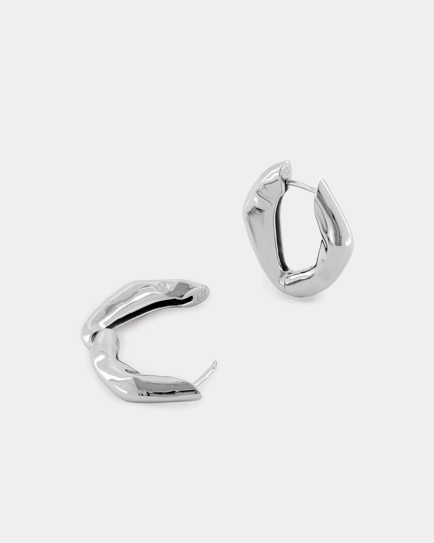The Hoop Earrings - Silver - Image 4