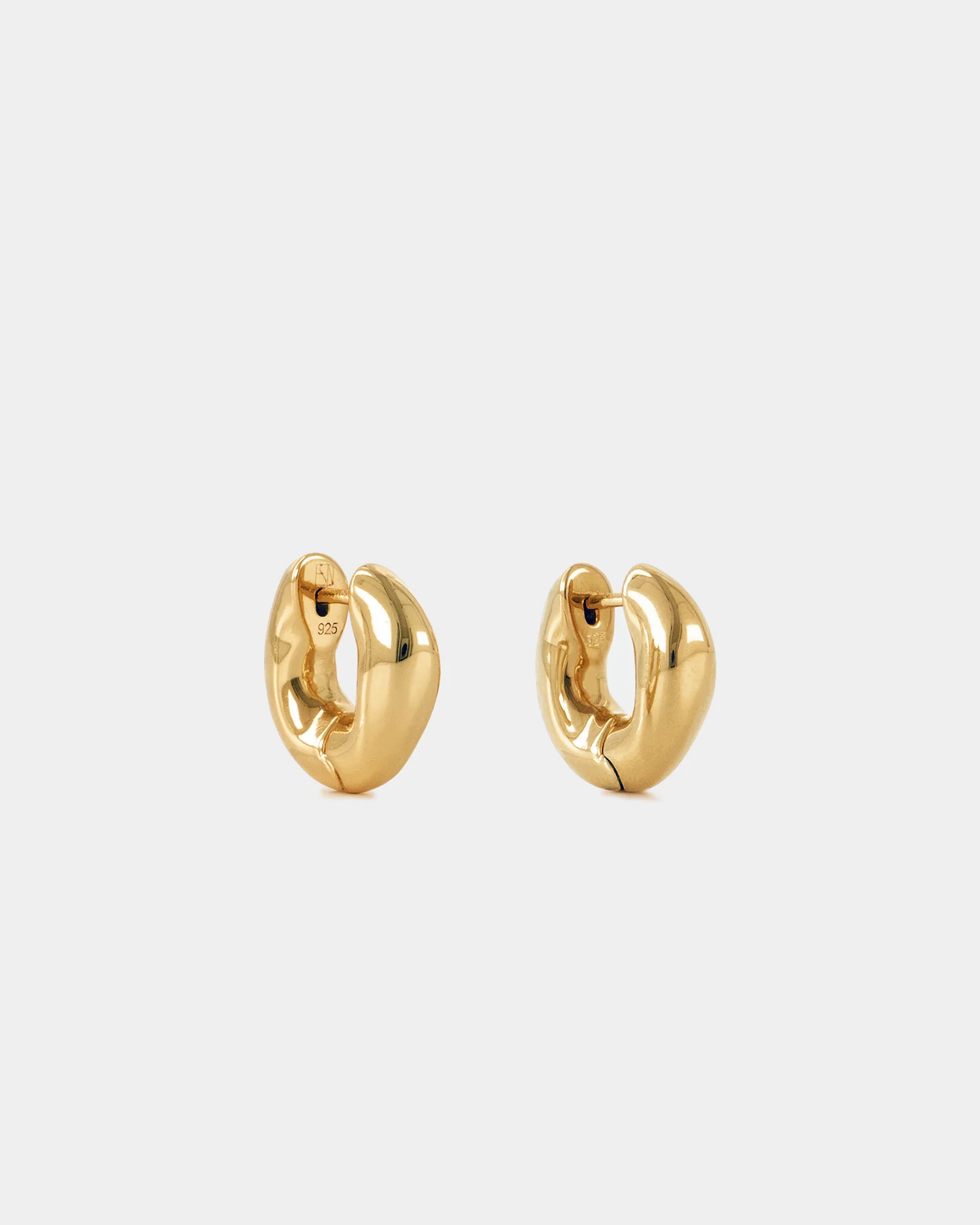 The Huggie Earrings - Gold - Image 3