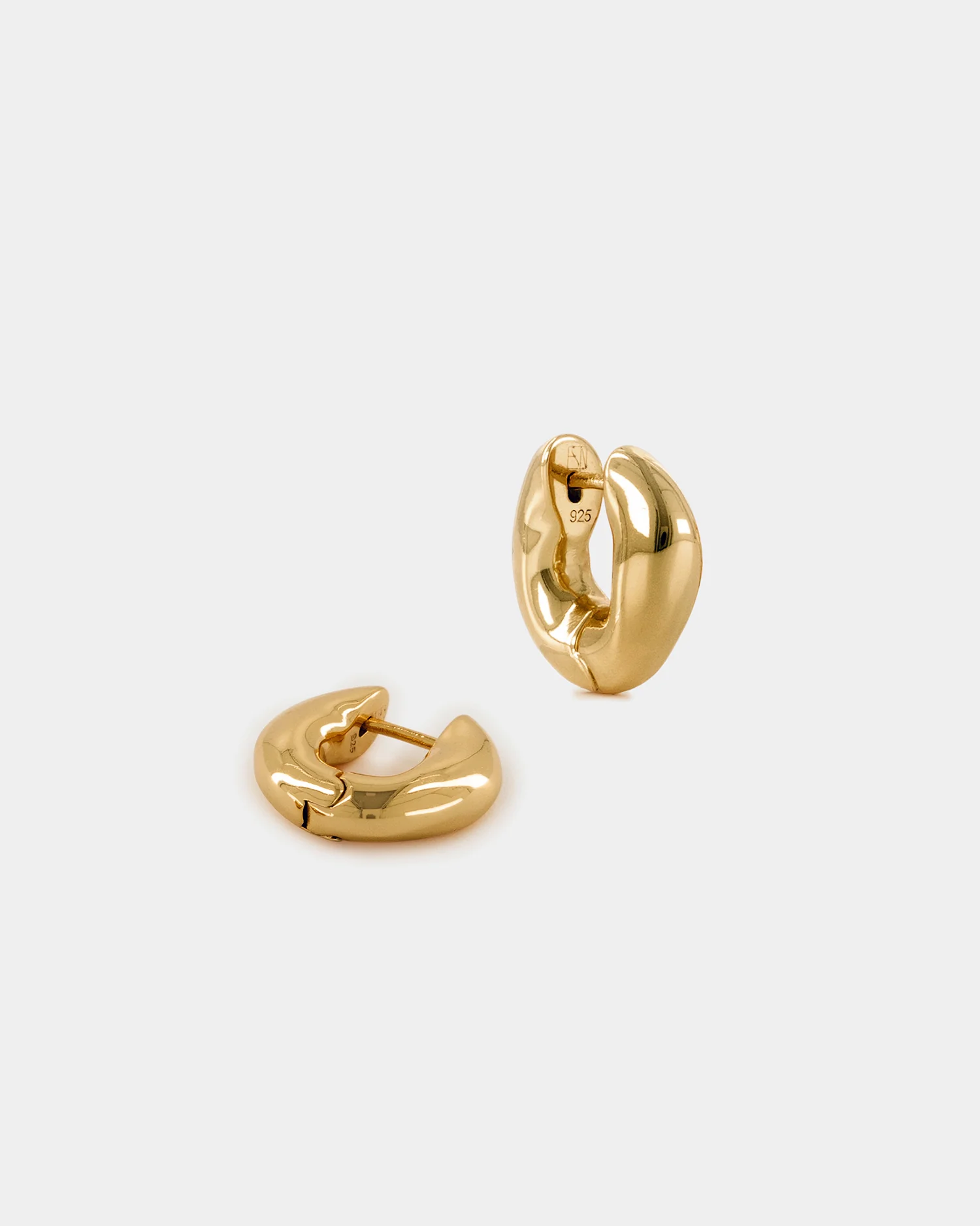 The Huggie Earrings - Gold - Image 4