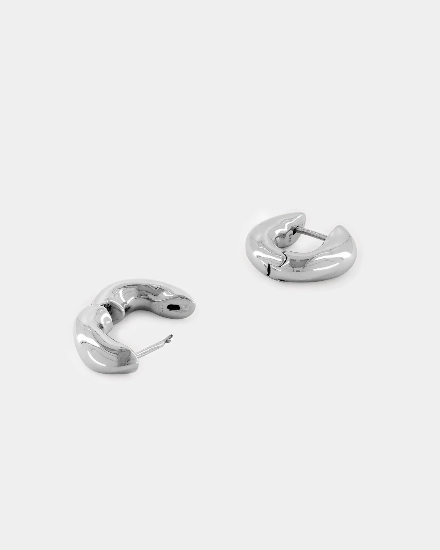 The Huggie Earrings - Silver - Image 5