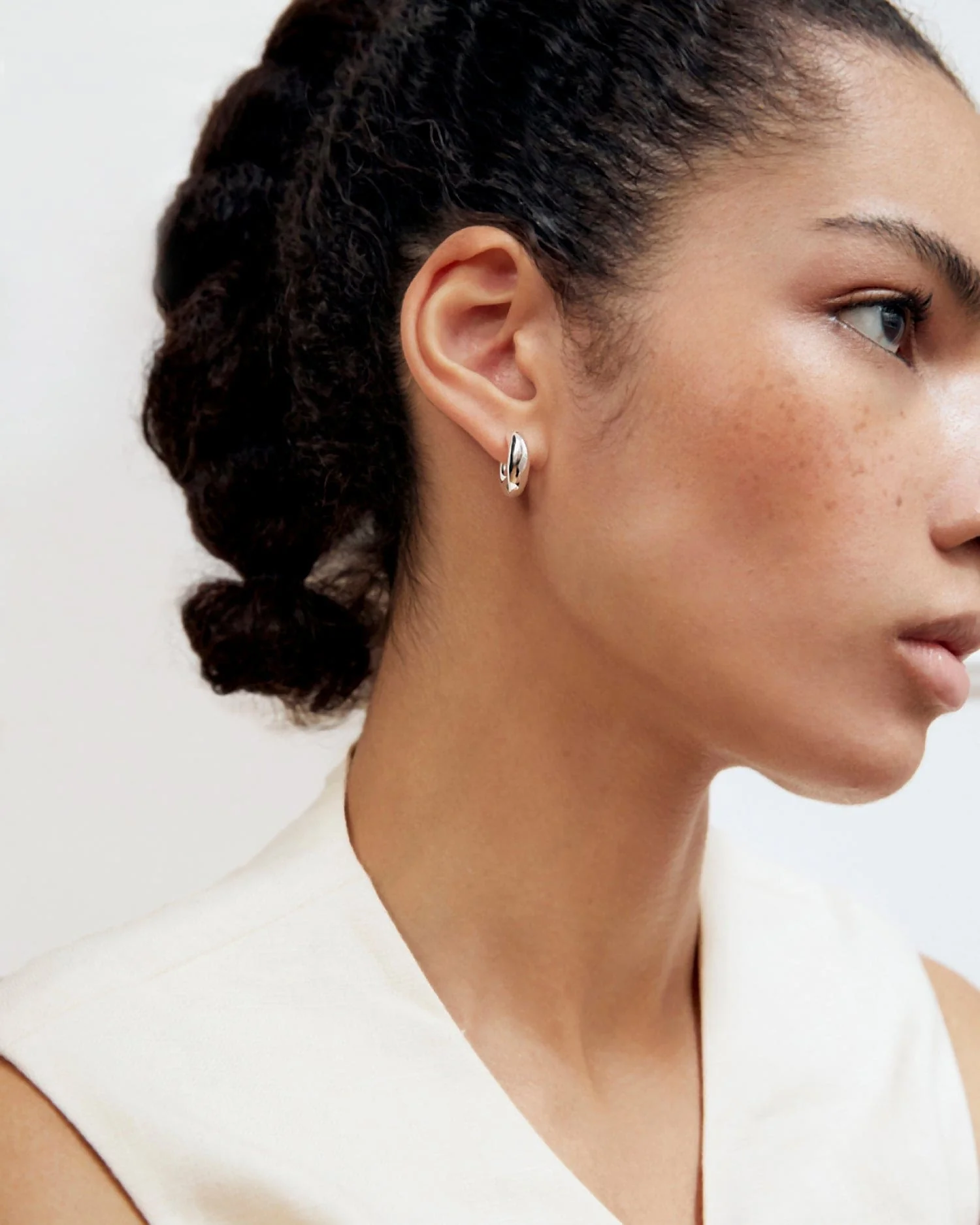 The Huggie Earrings - Silver - Image 7